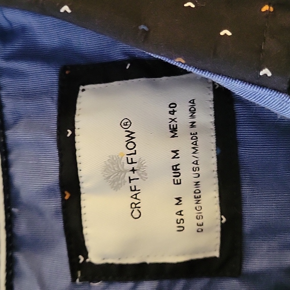 Navy Multi-Colored Heart Button-Up - Picture 4 of 8